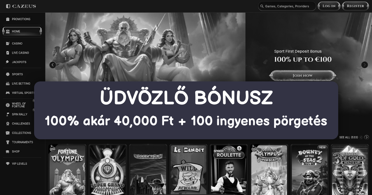 Cazeus Casino welcome bonus